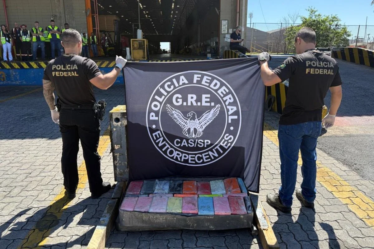 PF apreendeu 125 kg de cocaína no Aeroporto Internacional de Viracopos. Droga seria enviada à Europa PF apreendeu 125 kg de cocaína no Aeroporto Internacional de Viracopos. Droga seria enviada à Europa