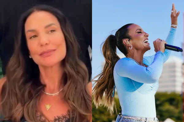 Montagem colorida com fotos de Ivete Sangalo