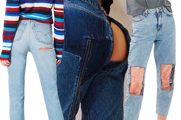 Marcas apostam em jeans sensuais (e estranhos) nesta temporada