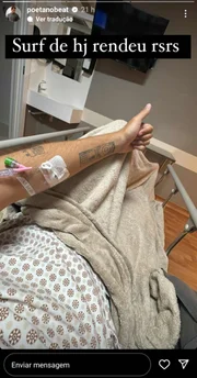 Felipe Poeta, filho de Patrícia Poeta, é operado após acidente Felipe Poeta, filho de Patrícia Poeta, é operado após acidente