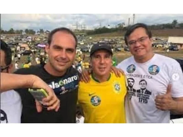 Novo corregedor da Receita, João José Tafner, e Eduardo Bolsonaro
