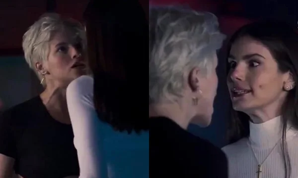 Angel (Camila Queiroz) e Giovanna (Agatha Moreira) em Verdades Secretas 2
