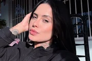 Tati Zaki strikes a serious pose for social media