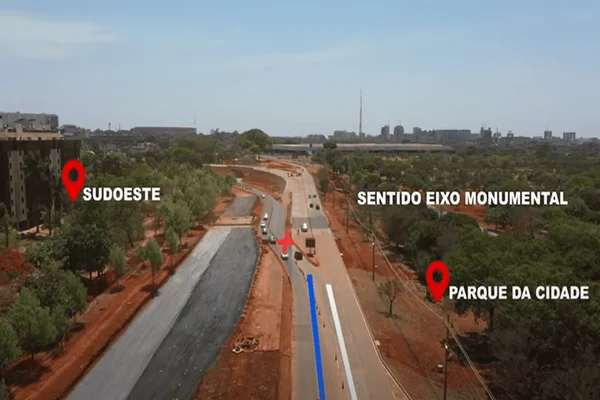 Viaduto do SIG é liberado, e faixa reversa deixa de operar. Entenda