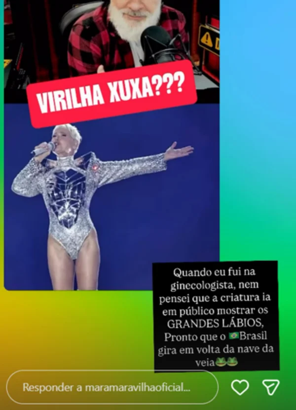 Em nova provocação, Mara Maravilha cita “grandes lábios” de Xuxa - destaque galeria Em nova provocação, Mara Maravilha cita “grandes lábios” de Xuxa - destaque galeria