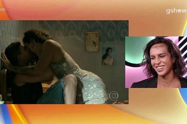 Linn da Quebrada revê cena de beijo com Arthur Aguiar