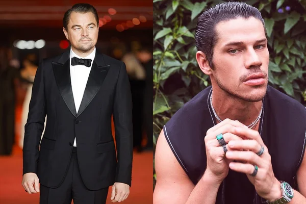 Montagem com fotos coloridas de Leonardo Di Caprio e José Loreto - Metrópoles