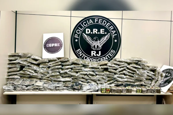 PF intercepta carga com 100 kg de maconha e haxixe em caixas de papelão