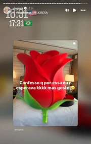 Comentário de Virginia após receber flores. Comentário de Virginia após receber flores.