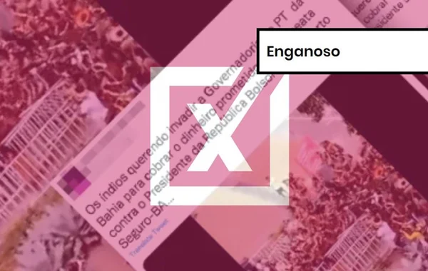 Imagem colorida sobre post enganoso