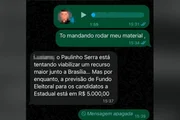 Assessor explica a candidato que presidente estadual do PSDB está tentando viabilizar recursos para a campanha Assessor explica a candidato que presidente estadual do PSDB está tentando viabilizar recursos para a campanha