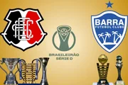 Santa Cruz e Barra com seus respectivos títulos antes de final da Série D