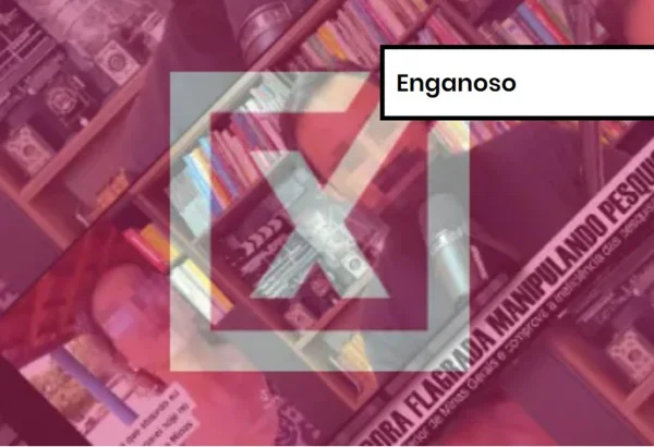 Imagem colorida de post enganoso