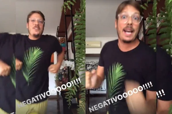 Após falso positivo, Fábio Porchat celebra teste negativo de Covid-19
