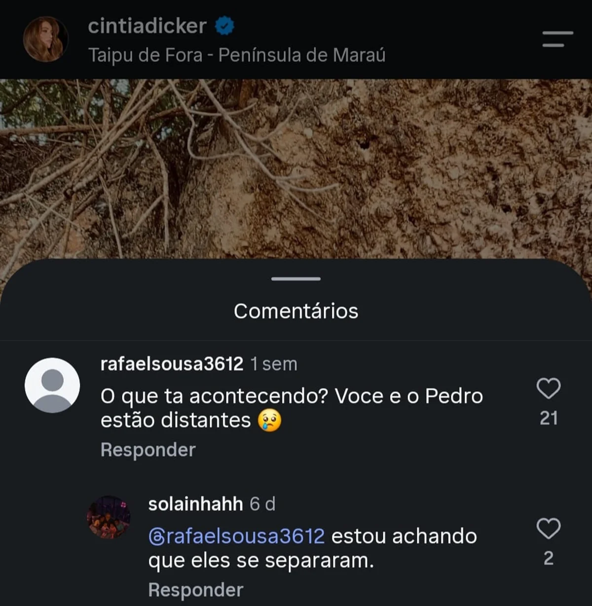 Possível separação de Pedro Scooby e Cintia Dicker foi comentada por fãs Possível separação de Pedro Scooby e Cintia Dicker foi comentada por fãs