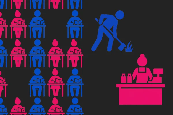 Imagem colorida de arte sobre EVASÃO ESCOLAR - Metrópoles