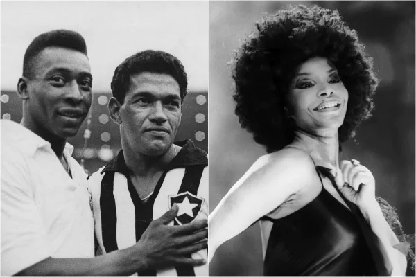 Pelé, Garrincha e Elza Soares