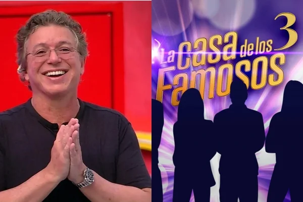 Montagem com foto de Boninho e da Casa de Los Famosos - Metrópoles