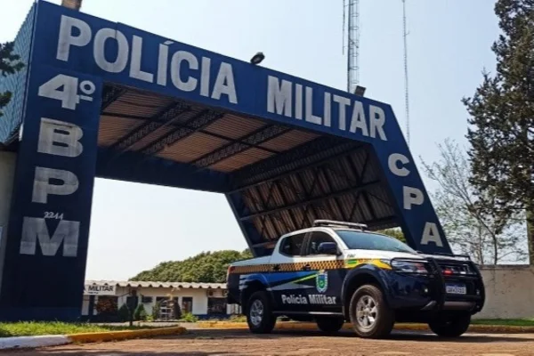Imagem colorida mostra 4º BPM (Batalhão de Polícia Militar), em Ponta Porã - Metrópoles