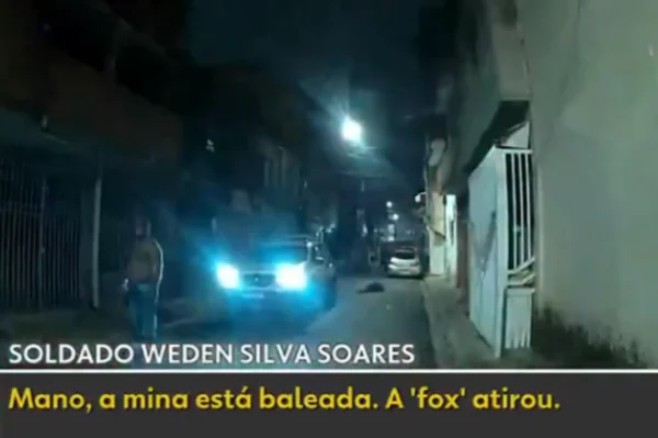 Imagem colorida de Thawanna da Silva Salmázio caída no chão. Metrópoles