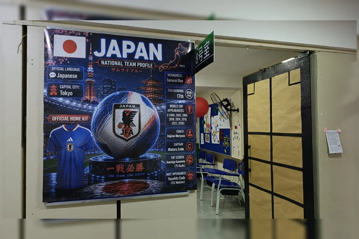 Com apenas uma sala para o japonês, o Japão foi a escolha ideal para as turmas dos períodos vespertino e noturno Com apenas uma sala para o japonês, o Japão foi a escolha ideal para as turmas dos períodos vespertino e noturno