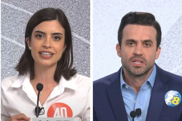 Tabata Amaral (SB) e Pablo Marçal (PRTB)