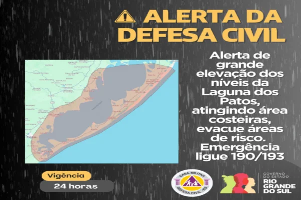 Defesa civil de Rio Grande pede evacuação da população/Metrópoles