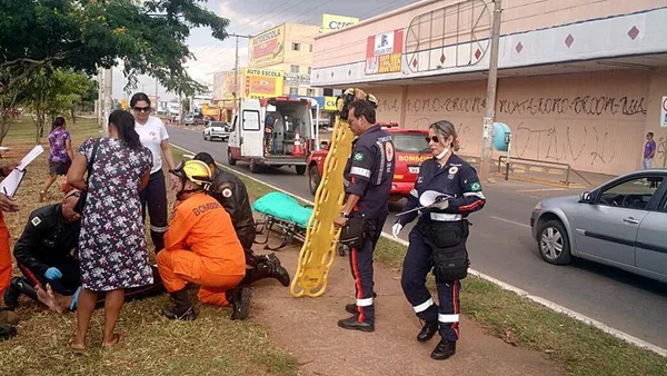 Menino de 13 anos é atropelado em faixa de pedestre em Samambaia
