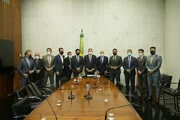 O presidente da Câmara, Arthur Lira, se reuniu com prefeitos de SP