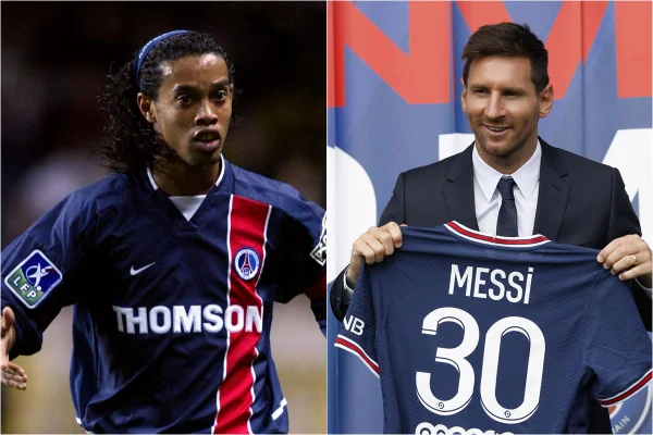 Ronaldinho Gaúcho e Messi PSG