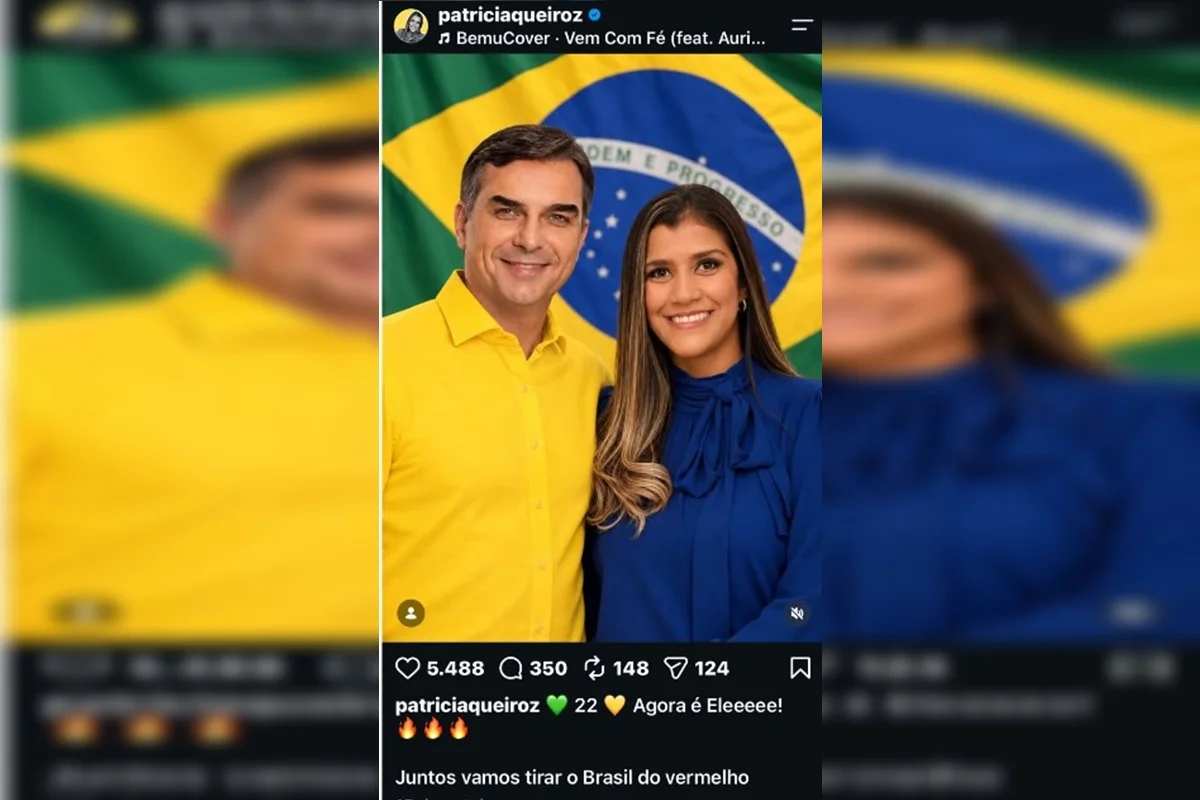 Postagem com Flávio Bolsonaro Postagem com Flávio Bolsonaro