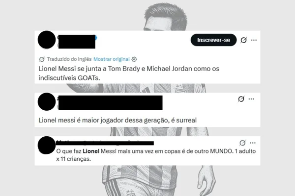 Torcedores exaltam Messi após gol e recorde histórico em Copas - destaque galeria Torcedores exaltam Messi após gol e recorde histórico em Copas - destaque galeria
