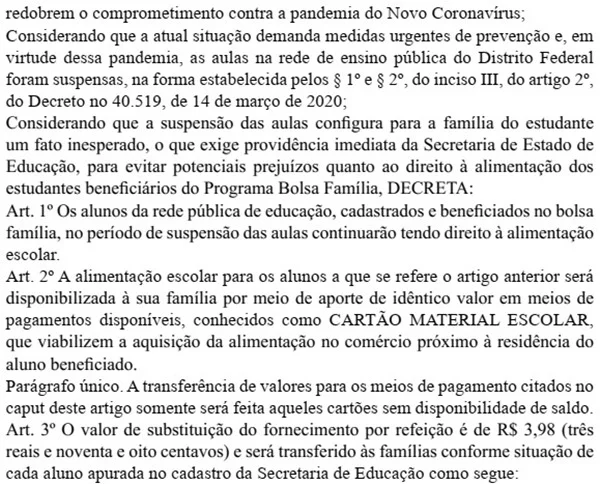 O custo da refeição e do repasse está estabelecido em R$ 3,98 O custo da refeição e do repasse está estabelecido em R$ 3,98