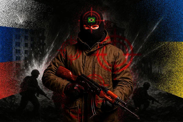 Imagem colorida mostra soldado carregando um fuzil - Metrópoles