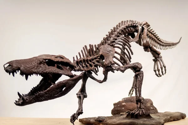 Imagem colorida de reconstrução 3D do crocodilo pré-histórico Kostensuchus atrox - Metrópoles