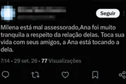 Tia Milena foi criticada por apagar post após entrevista de Ana Paula Renault, sua ex-amiga Tia Milena foi criticada por apagar post após entrevista de Ana Paula Renault, sua ex-amiga