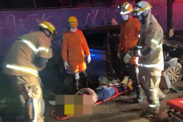 Cinco pessoas ficam feridas após acidente de carro em Taguatinga