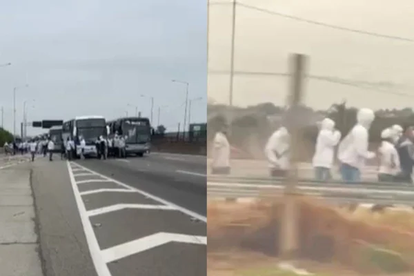 Tentativa de emboscada contra palmeirenses bloqueia Via Dutra. Vídeo