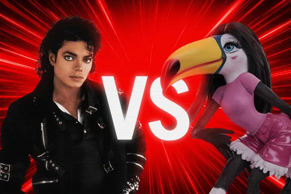 Montagem com fotos de Michael Jackson e Tocanna