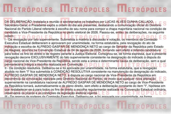 Ata do PL abre caminho para vice de Flávio voltar à disputa ao Senado - destaque galeria Ata do PL abre caminho para vice de Flávio voltar à disputa ao Senado - destaque galeria