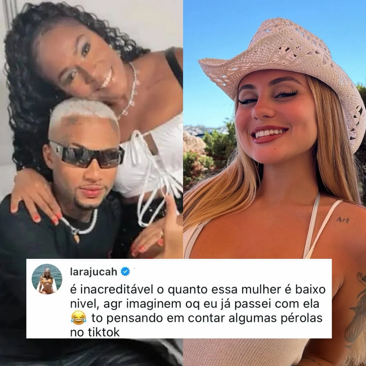 Lara Jucá detona mãe de Orochi após piada com Zé Felipe: “Baixo nível” - imagem 1 Lara Jucá detona mãe de Orochi após piada com Zé Felipe: “Baixo nível” - imagem 1