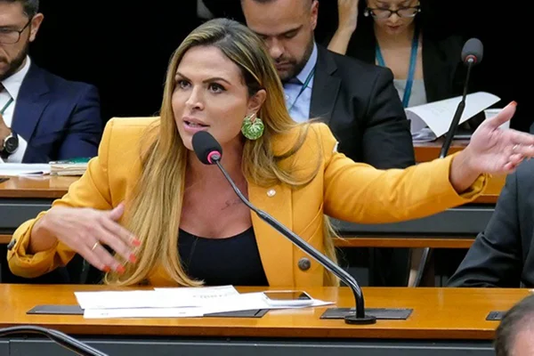 imagem colorida da deputada silvye alves, na câmara dos deputados