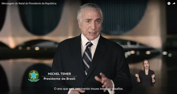 Michel Temer fez pronunciamento na véspera de Natal