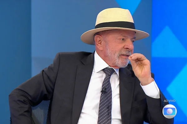 O presidente Luiz Inácio Lula da Silva PT durante sabatina no Jornal Nacional, na TV Globo Metropoles 1