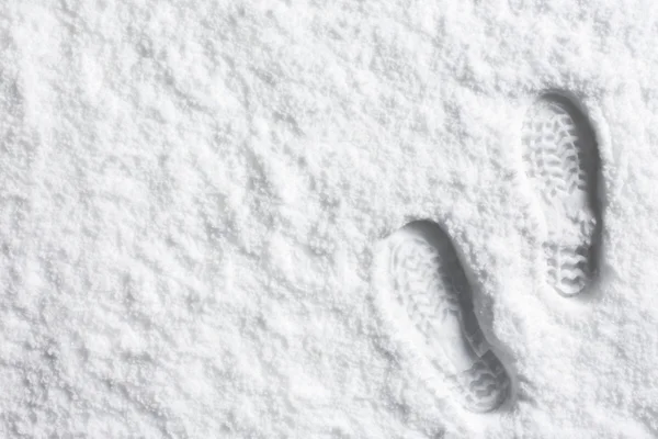 marca de sapatos na neve