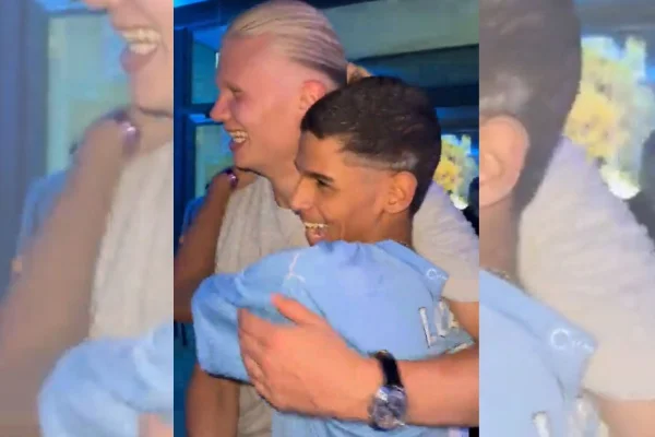 Veja encontro de Haaland e Luva de Pedreiro após título do City