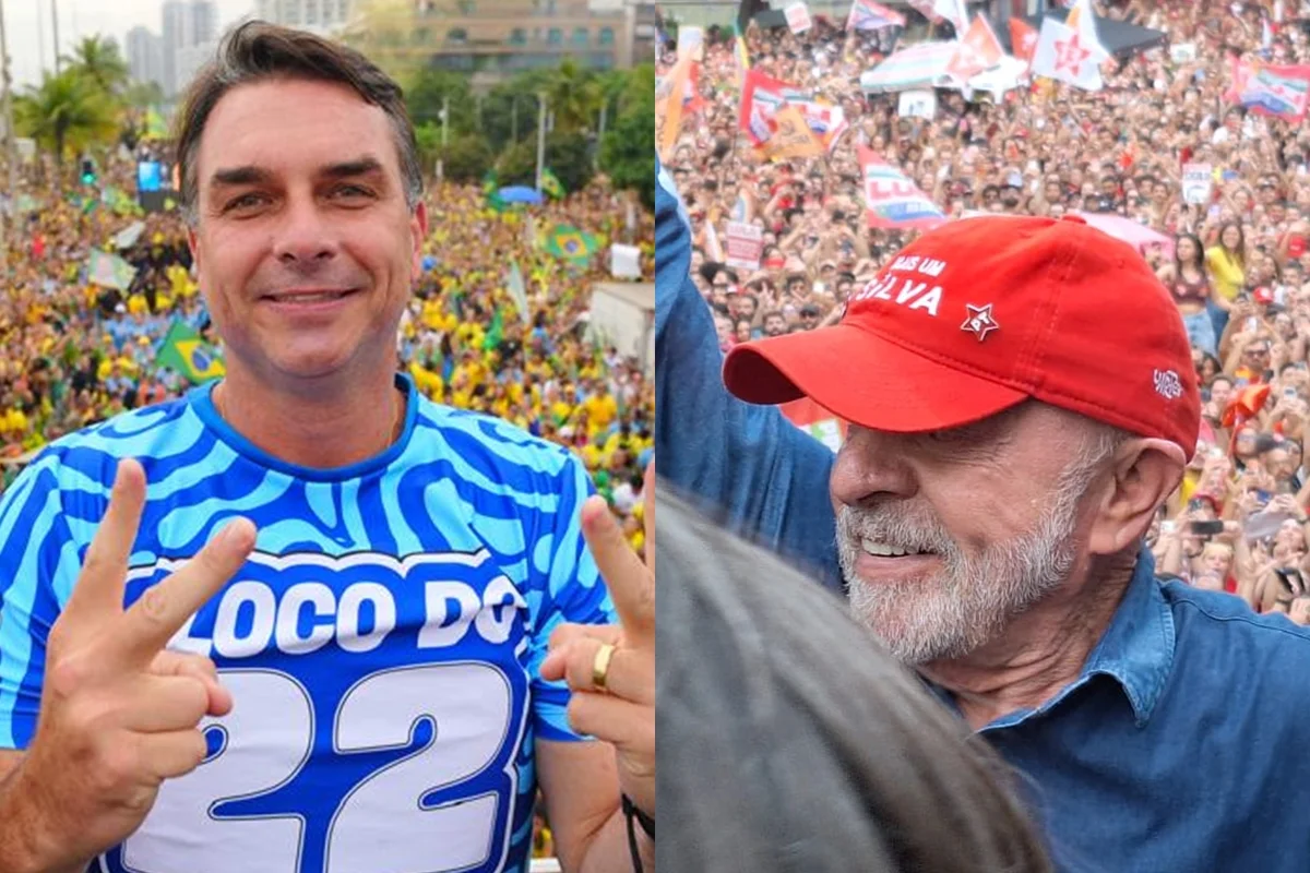Flávio e Lula em último ato de campanha Flávio e Lula em último ato de campanha