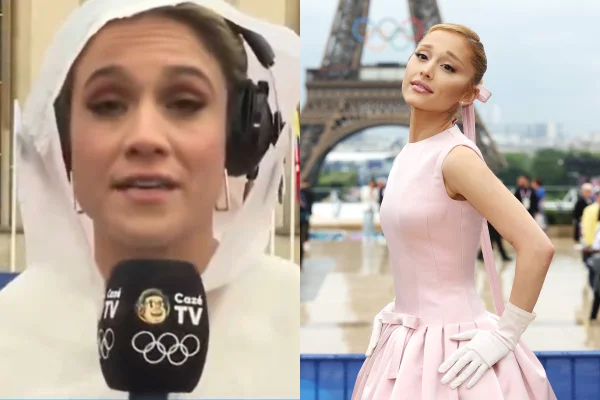 Imagem colorida de Ariana Grande e Fernanda Gentil