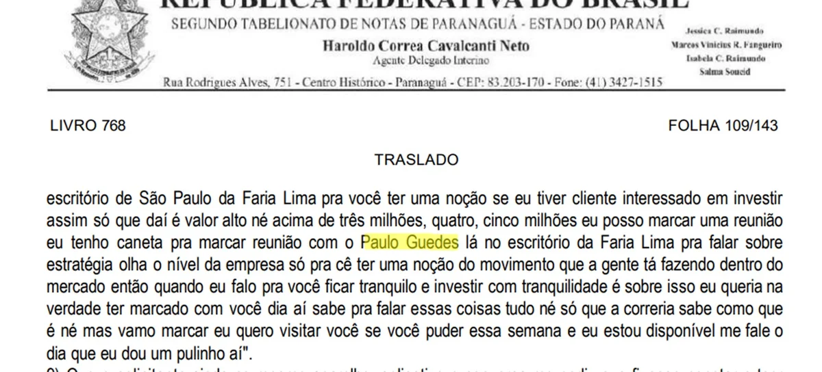 Transcrição de áudio enviado por assessora a investidor da OnilX Transcrição de áudio enviado por assessora a investidor da OnilX
