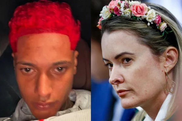 Imagem colorida de rapper Oruam e deputada Júlia Zanatta - Metrópoles